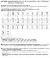 Przykład harmonogramu czasu pracy na
      jednomiesięczny okres rozliczeniowy obejmujący marzec 2008
      r.