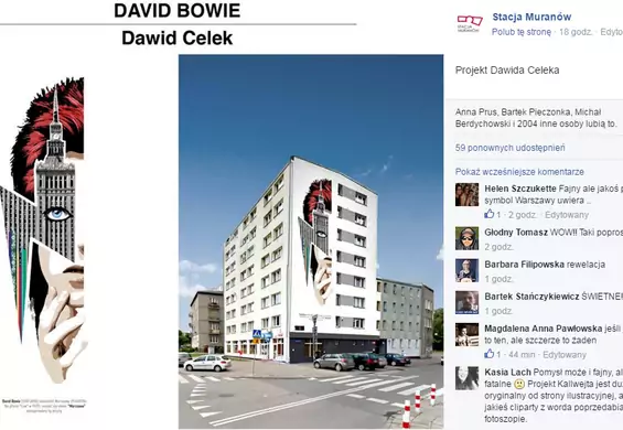 Trwa głosowanie na mural ku czci Davida Bowie w Warszawie. Jaki z nich wybiorą fani artysty?