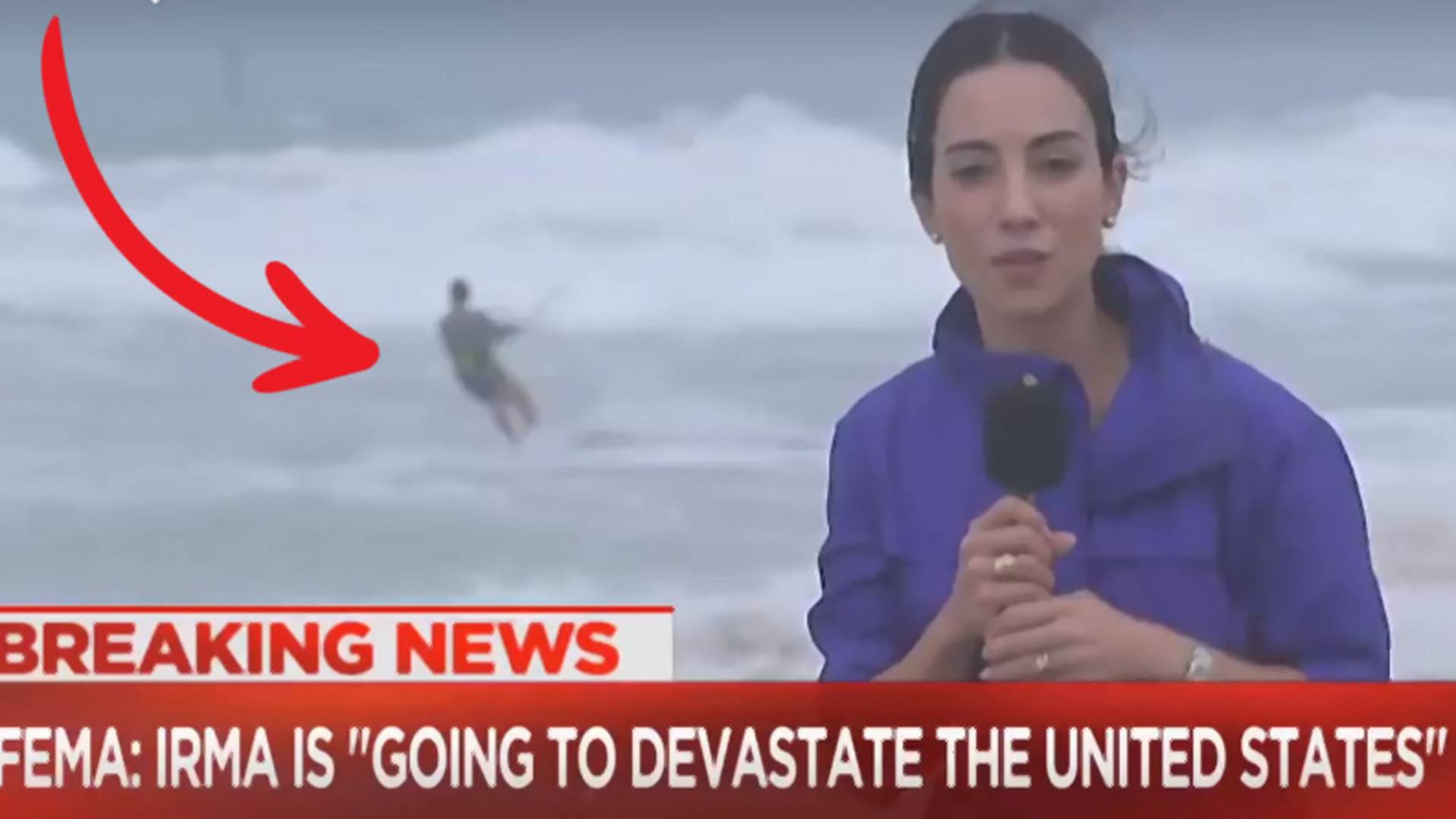 Lik koji surfuje usred uragana u Majamiju šokirao svet