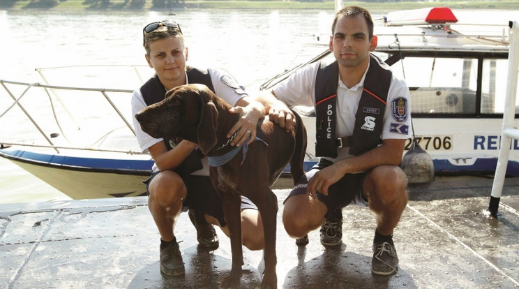 Vizslát mentettek a vízirendőrök / Fotó: Police.hu