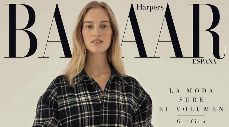 A spanyol Harper's Bazaar címlapján mosolyog