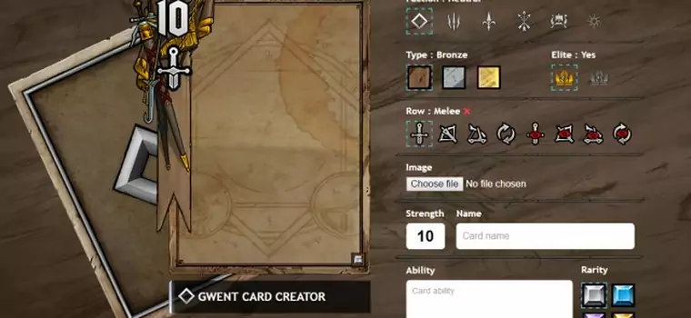 Fanowski Custom Gwent pozwala projektować własne karty do Gwinta