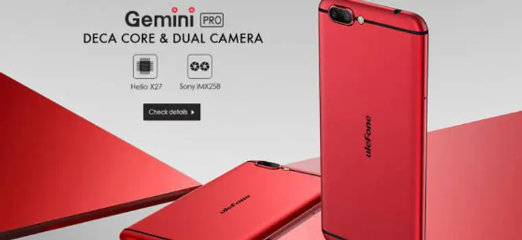 Ulefone Gemini Pro z podwójnym aparatem wkrótce w sprzedaży