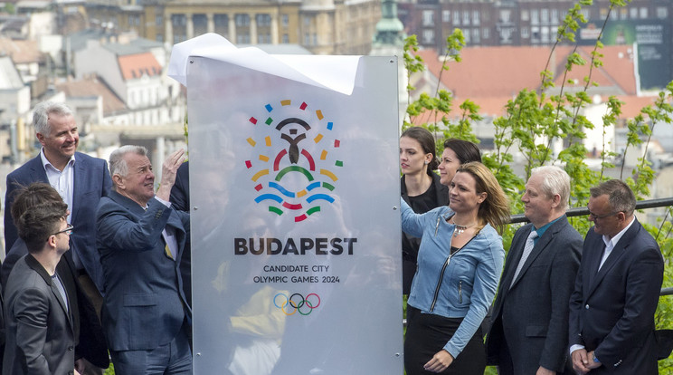 Ez a budapesti olimpia
pályázatának logója/Fotó:MTI-Illyés Tibor