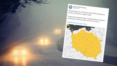 Polska za mgłą. IMGW wydał alerty niemal dla całego kraju. Kierowcy muszą uważać