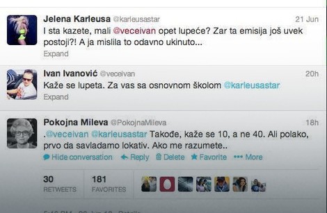 Jelena Karleu&scaron;a vs. Ivan Ivanović