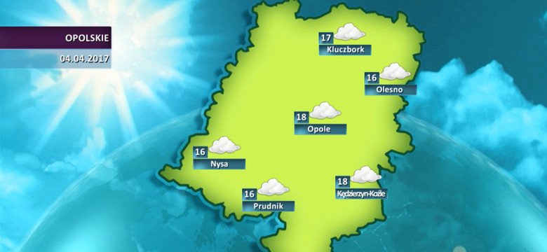 Prognoza pogody dla woj. opolskiego - 4.04