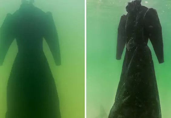 Zanurzyła suknię w Morzu Martwym na dwa lata. Natura stworzyła z niej dzieło sztuki