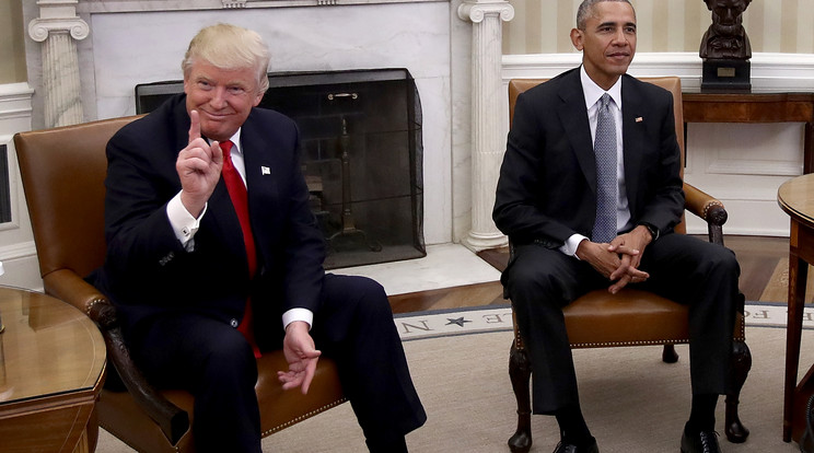 Trump a múlt héten 
járt először a Fehér 
Házban, ahol Barack 
Obamával találkozott /Fotó: Europress Getty Images