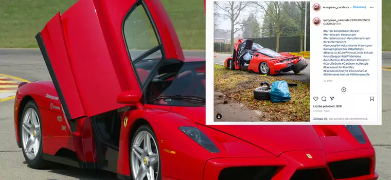 Ferrari Enzo rozbite w Holandii. Mogło być warte nawet ponad 10 mln zł!