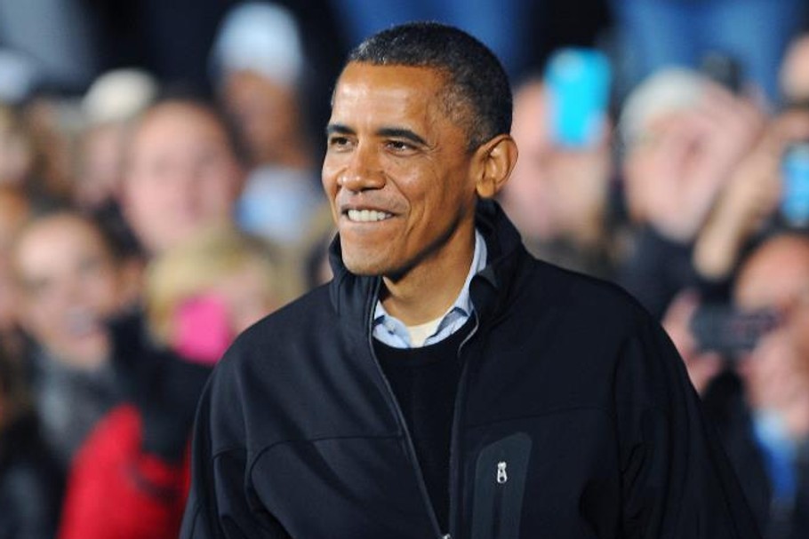 Barack Obama smiles 2012