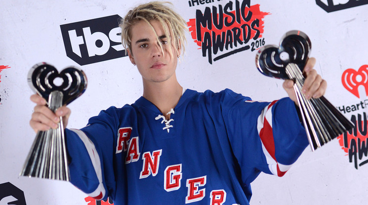 Justin Bieber az idei iHeart Radio Music Awardson/Fotó:Northfoto
