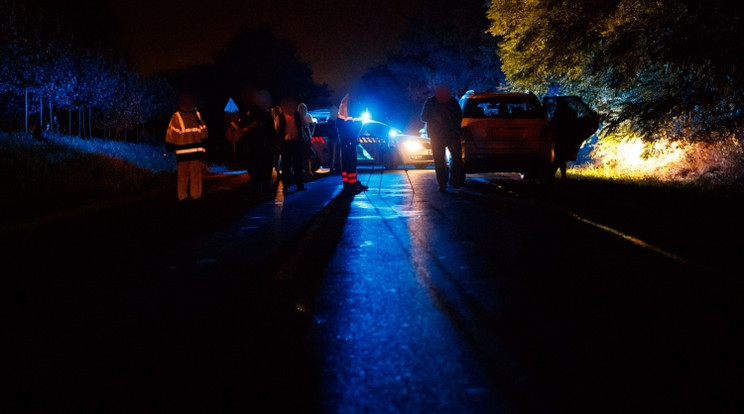 Gyalogost gázolt egy autó /Fotó: Police.hu