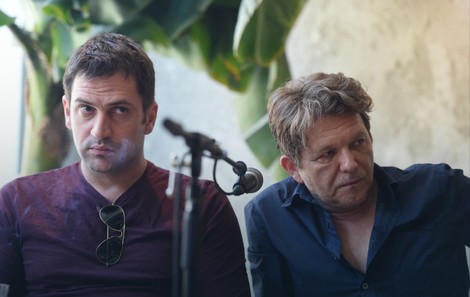 Goran Bogdan i Dragan Bjelogrlić na konferenciji za medije u Beogradu