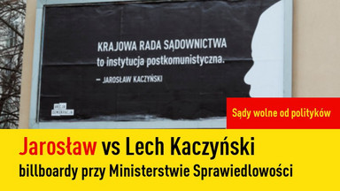 Akcja Demokracja: w ramach protestu billboardy z cytatami z L. Kaczyńskiego i J. Kaczyńskiego o KRS