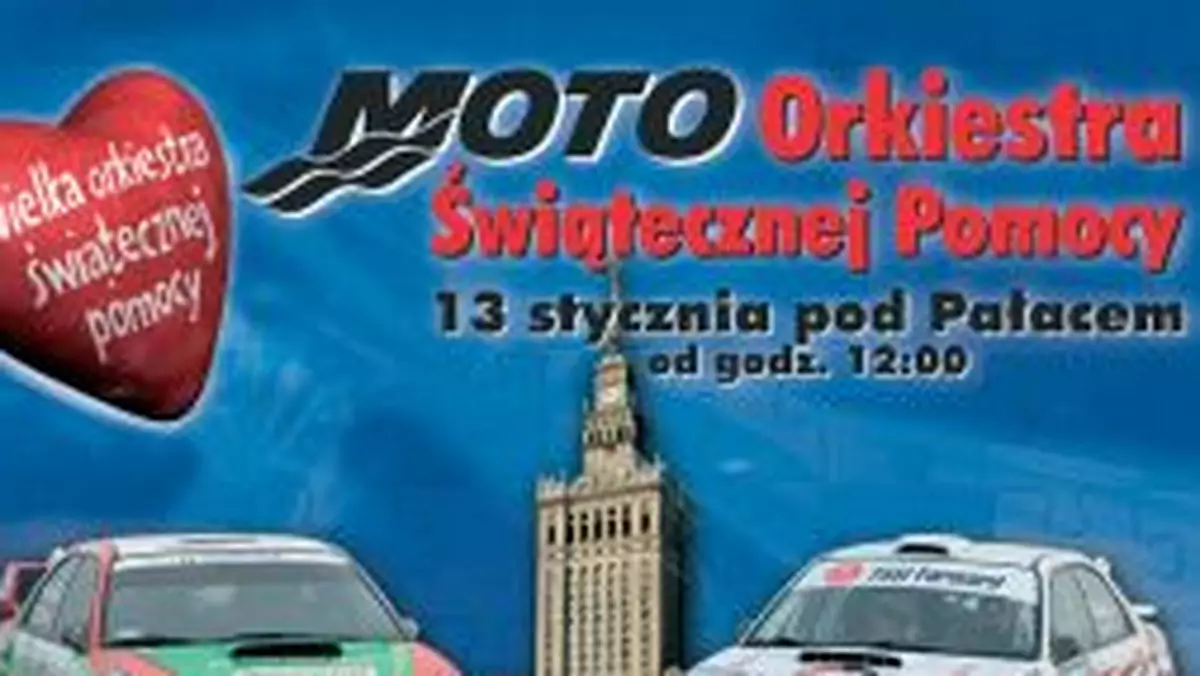 Moto Orkiestra Świątecznej Pomocy pod Pałacem Kultury