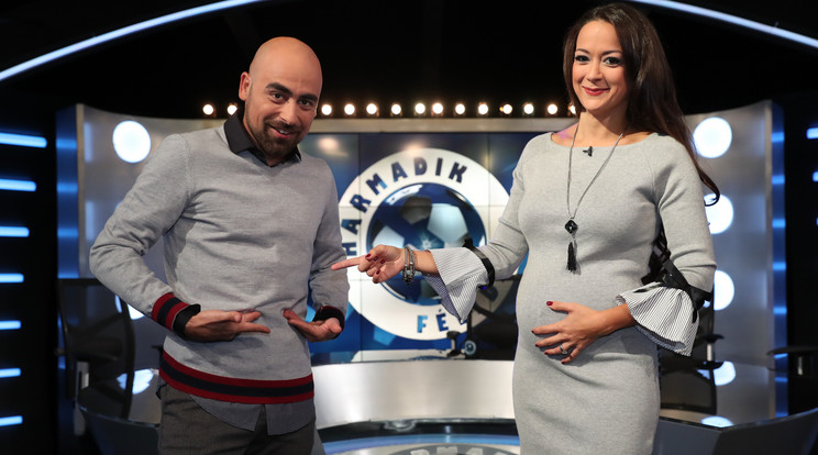 Petur András és Takács Rita 2011 óta vezeti együtt a Sport Tv műsorát. Nemcsak kollégák, jó barátok is lettek az évek alatt /Fotó: Wéber Zsolt