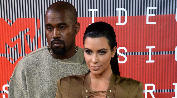 Kanye West és felesége, Kim Kardashian /Fotó: Northfoto