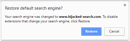 Google Chrome sprawdzi, czy jakieś programy nie zmieniły silnika wyszukiwania