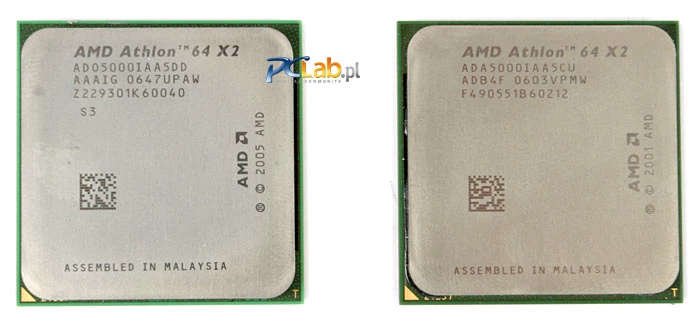 AMD Athlon 64 X2 5000+ "Brisbane", obok Athlon 64 X2 5000+ "Windsor"