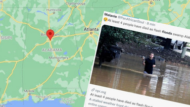 Katastrofalna powódź w Alabamie. Stolica stanu została zalana wodą