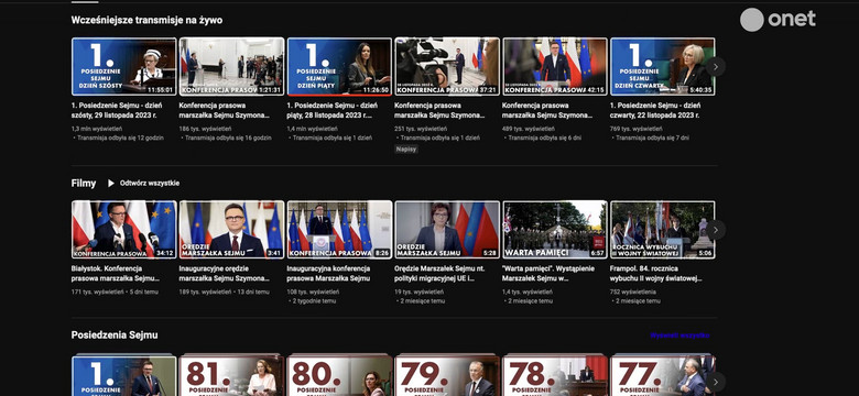 Sejm podbija Youtube'a. "Taki teatr to i duże zasięgi"