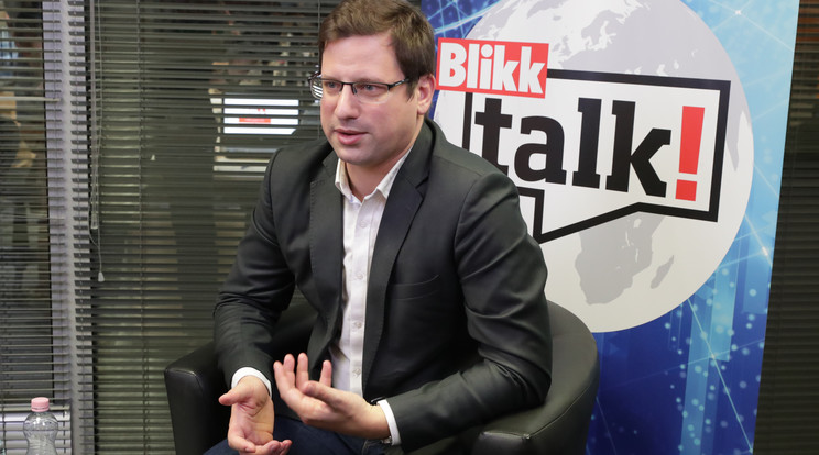 Gulyás Gergely Miniszterelnökséget vezető miniszter volt a Blikk Talk hétfői vendége. /Fotó: Blikk