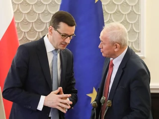 Premier Mateusz Morawiecki i minister energii Krzysztof Tchórzewski