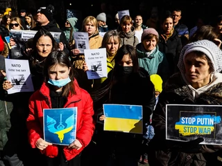 Pikieta solidarności z Ukrainą, Kraków, 13.03.2022