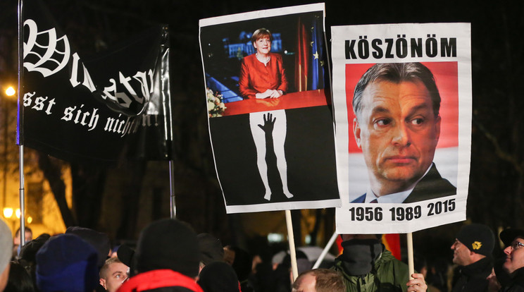 Orbán Viktornak köszönetet mondott egy tüntető/Fotó: AFP