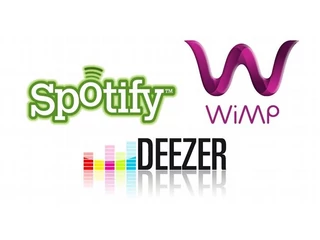 WiMP Spotify Deezer logo combined