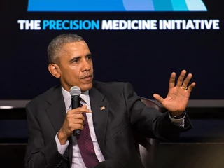 U.S President Barack Obama at White House Precision Medicine Initiative Summit