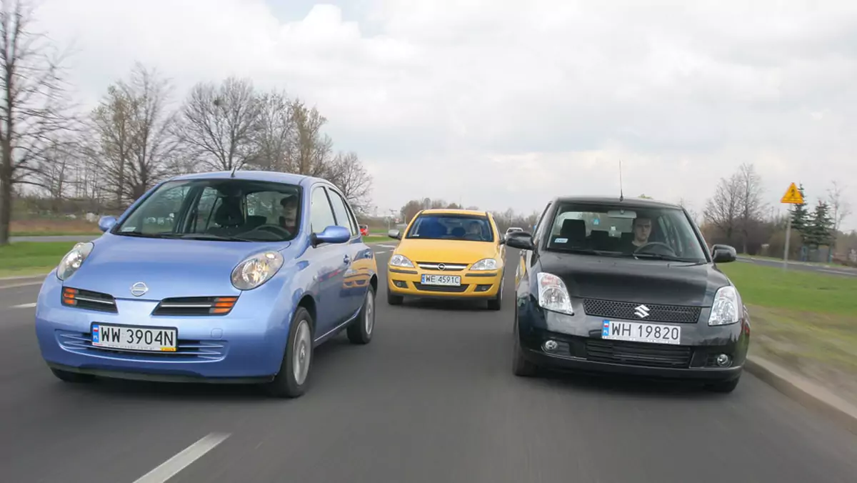 Stylowe maluchy za małe pieniądze: Nissan Micra kontra Opel Corsa, Suzuki Swift