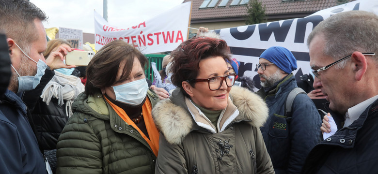 Anna Komorowska i Jolanta Kwaśniewska komentują wizytę na granicy