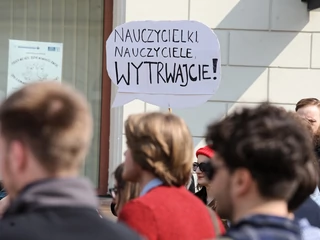 Strajk nauczycieli. Dzień pierwszy.