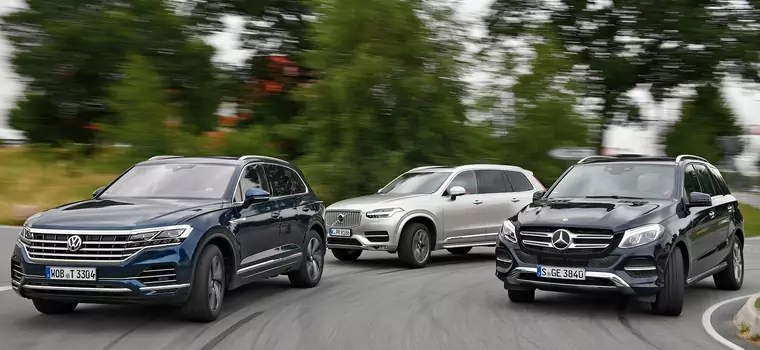 Volkswagen Touareg kontra Volvo XC90 i Mercedes GLE - Downsizing? Nie. Tym razem będzie grubo!