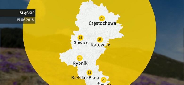 Prognoza pogody dla woj. śląskiego - 19.06