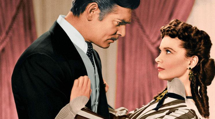 Rhett Butler és Scarlett O'Hara szerepében Clark Gable és Vivien Leigh (Fotó: RAS-archív)