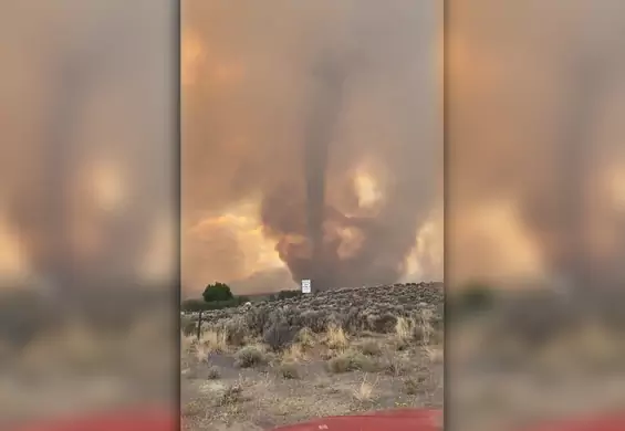 Ogniste tornado w USA. Udało się nagrać rzadkie niszczycielskie zjawisko