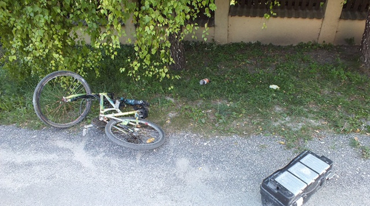 A tolvaj biciklivel menekült el / Fotó: police.hu