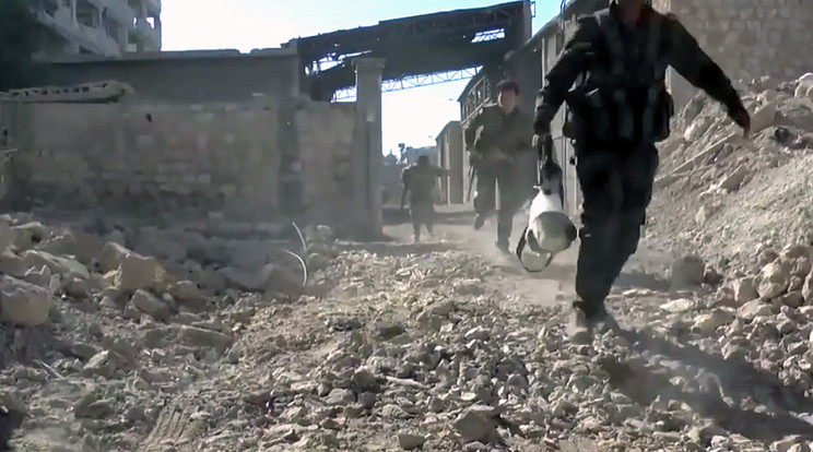 Aleppóban újabb területeket foglalt vissza a kormány / Fotó: Youtube