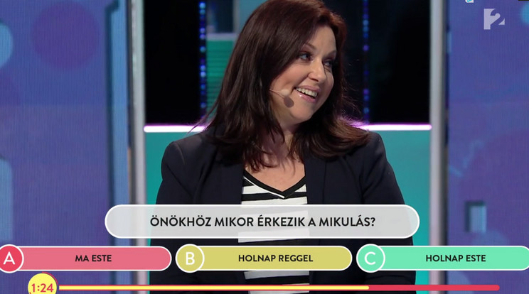 Vicces történetet mesélt el Erdélyi Mónika a műsorban/Fotó: TV2