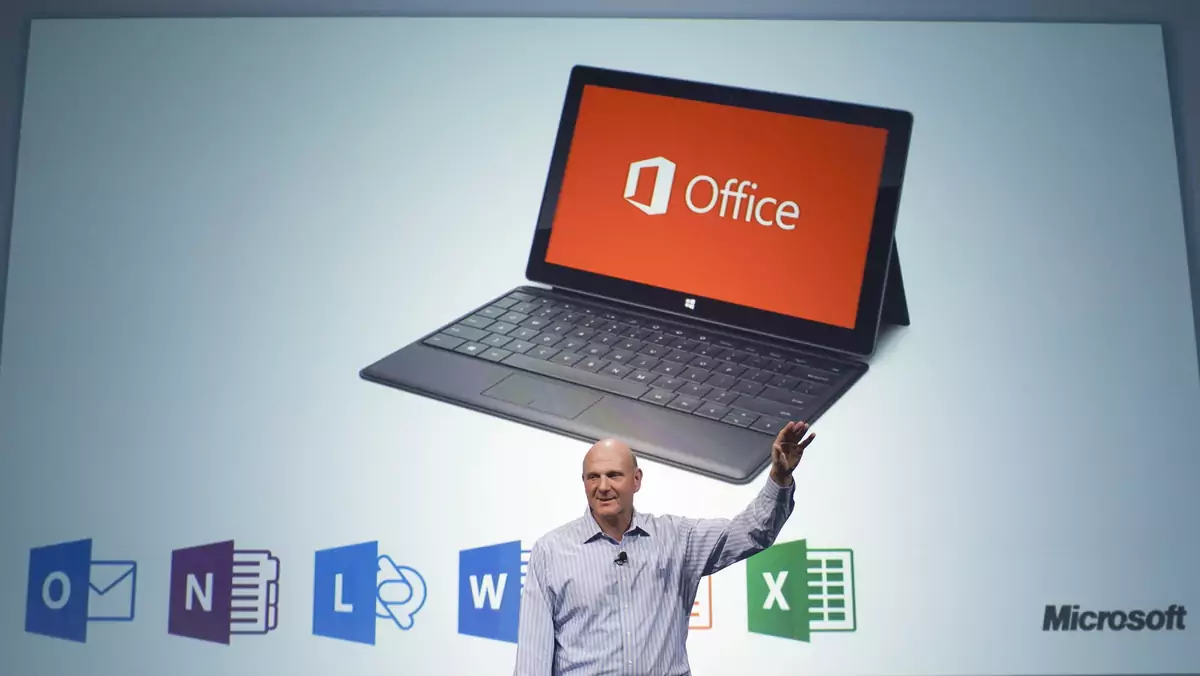 Microsoft CEO Steve Ballmer announces the customer preview of the new Microsoft Office in San Francisco