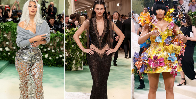 Tłum gwiazd na Met Gali. Kim Kardashian z talią osy, Cardi B z ogromnym trenem, Doja Cat w "nagiej sukience"
