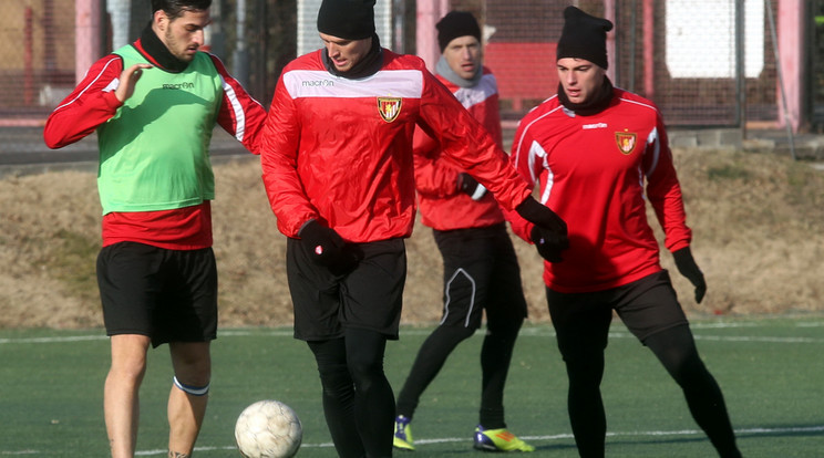 A Honvéd-focisták Belekben töltik a téli felkészülést /Fotó: Weber Zsolt