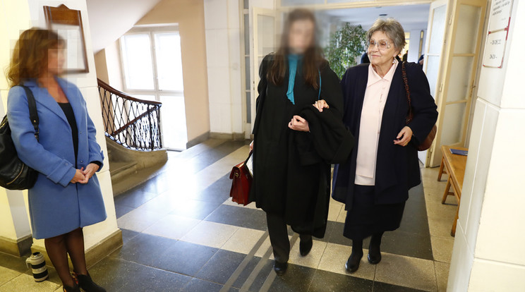 Pártos Csilla (balra) és Pécsi Ildikó (jobbra) a legutóbbi bírósági tárgyalásukon, november végén / Fotó: Fuszek Gábor