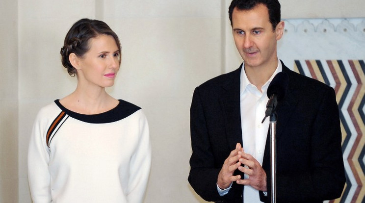 Asma al-Assad és férje/Fotó: AFP