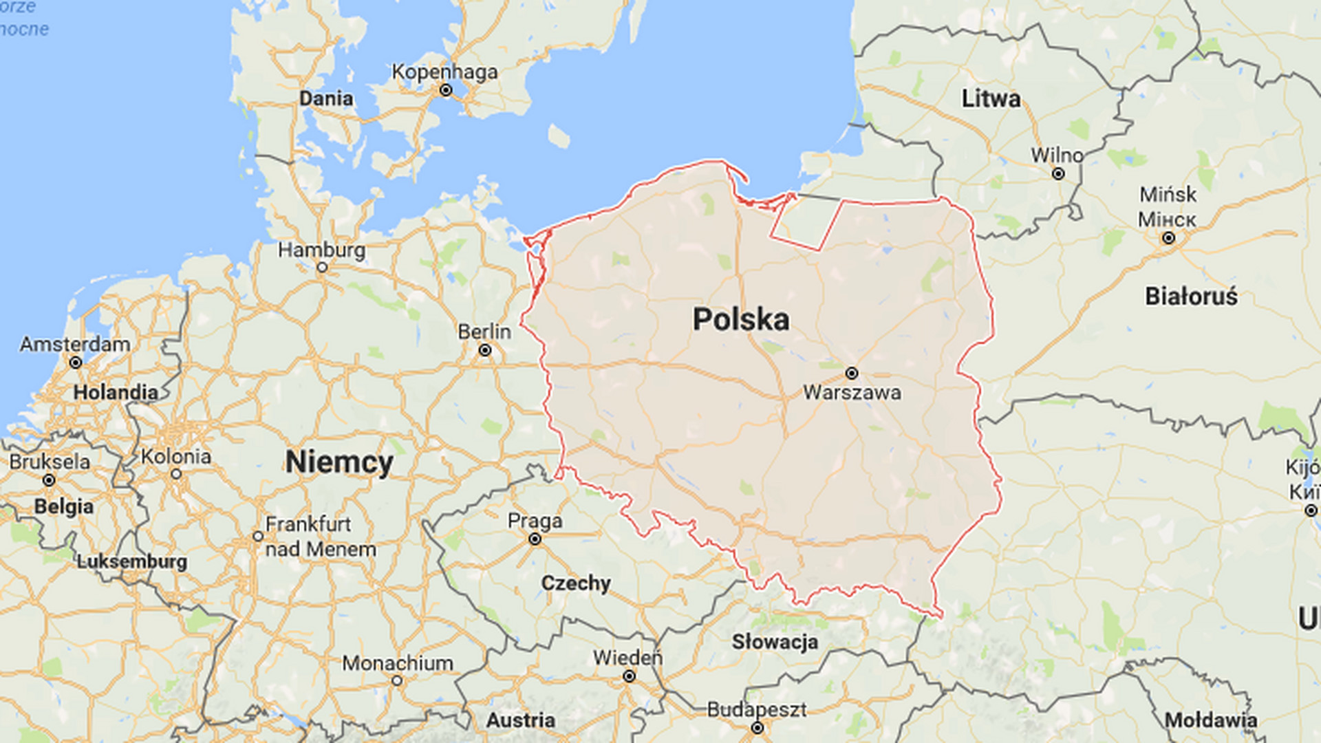 Mapa Polski w Google: brakuje sporego fragmentu. Co się stało? - Noizz