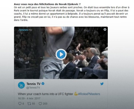 Deo Popovićevog intervjua za francuski "WeLoveTennis"