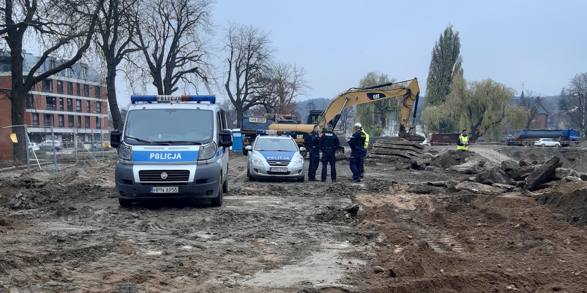 Niewybuch na placu budowy w gdańskim Garnizonie